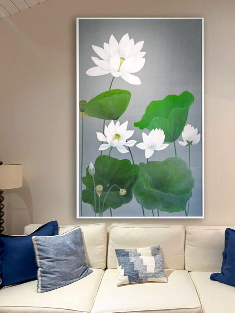 Lotus above couch 62x98