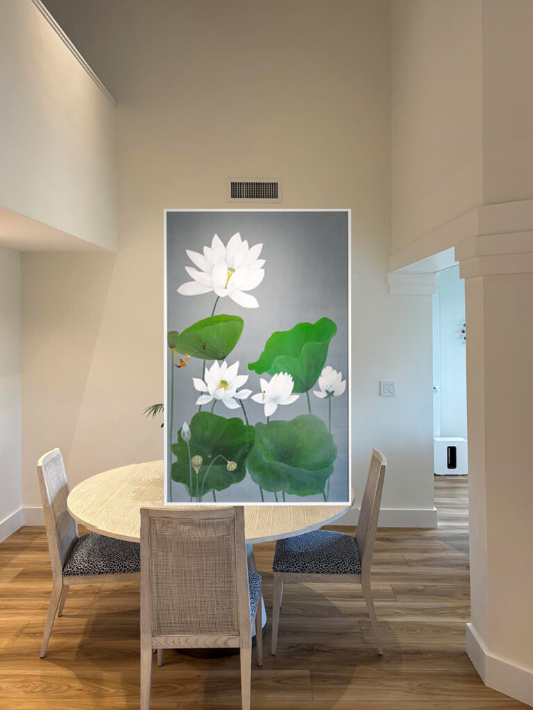 Lotus scaled to existing painting